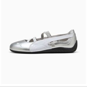 Puma Ballet Women's Silver and White Sneakers